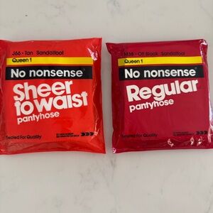 2 New Old Stock ssealed Vintage 1991 No Nonsense Pantyhose size Queen 1